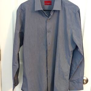 Alfani Blue Dress Shirt with Pointed Collar